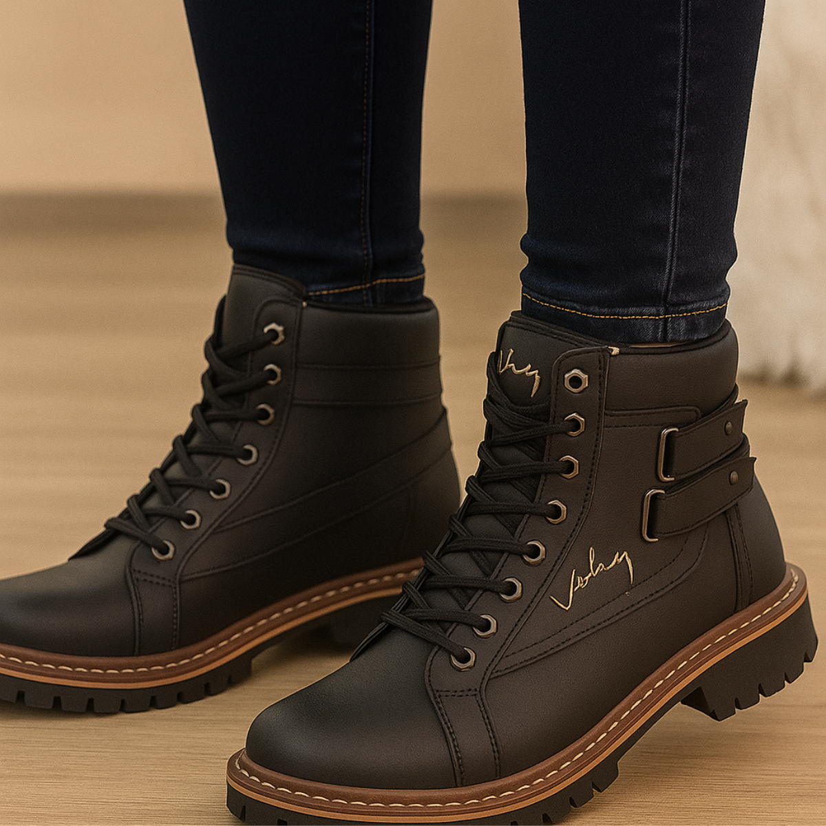 BOTA VLZ CUERO GENUINO PARA MUJERES