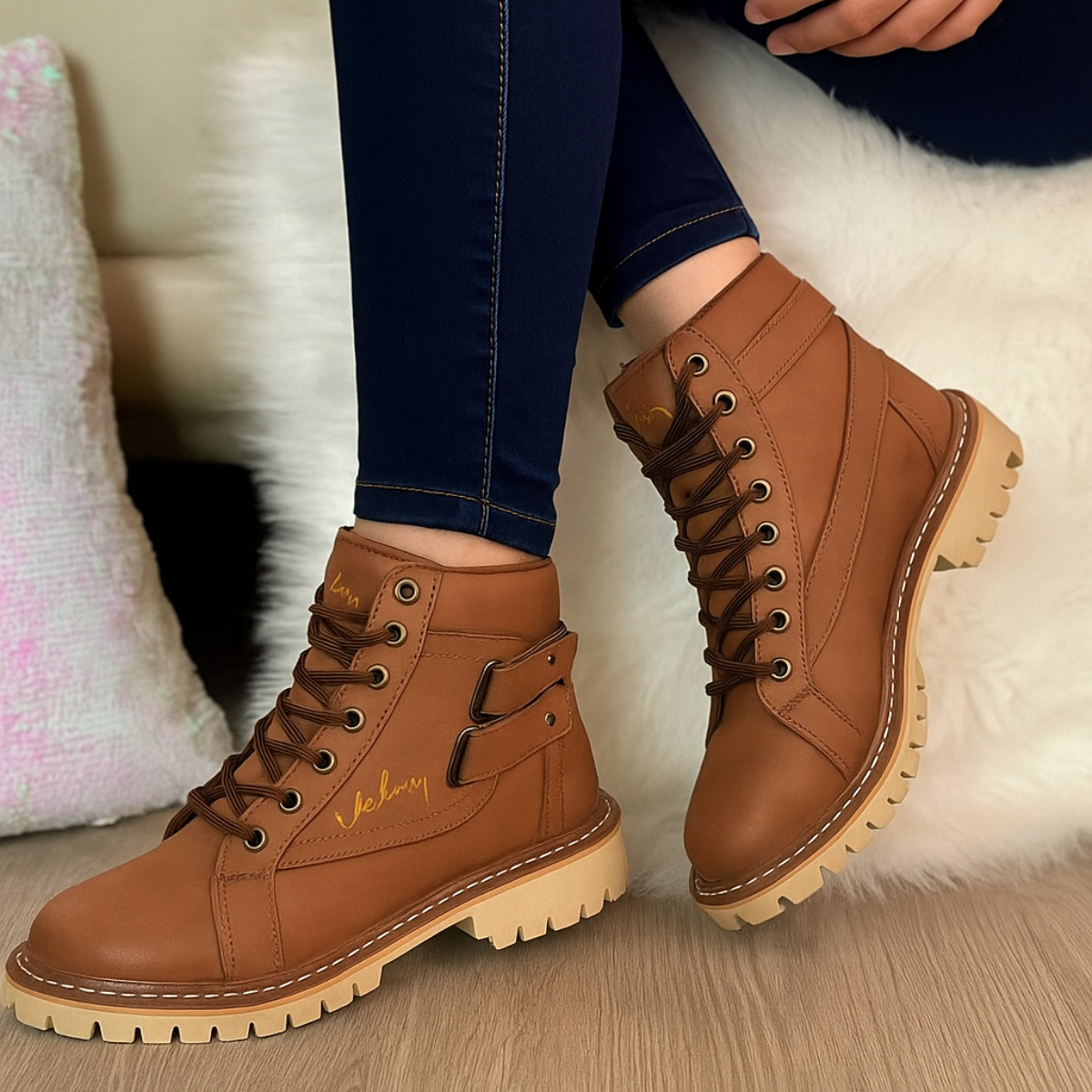 BOTA VLZ CUERO GENUINO PARA MUJERES